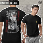 Anime Demon Slayer Sound Hashira Tengen Uzui Design Embroidery T-shirt Unisex High quality