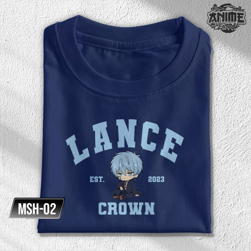 Anime Mashle Magic and Muscles Mash Burnedead, Lance Crown, Dot Barrett Character Design T-shirt