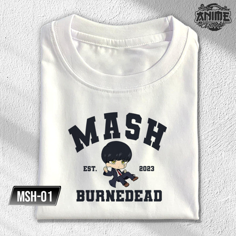 Anime Mashle Magic and Muscles Mash Burnedead, Lance Crown, Dot Barrett Character Design T-shirt