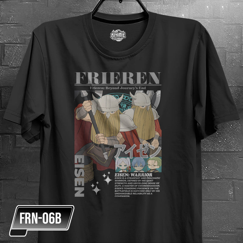 Anime Frieren, Fern,  Himmel,  Heiter,  Stark,  Eisen Character Design T-shirt Unisex High quality