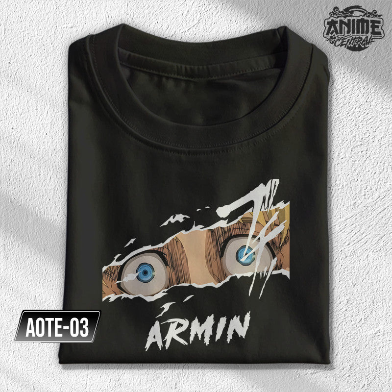 Anime Attack on titan half face Eren, Levi, Mikasa, Armin Character Design T-shirt Unisex