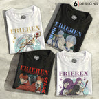 Anime Frieren, Fern,  Himmel,  Heiter,  Stark,  Eisen Character Design T-shirt Unisex High quality