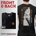 Anime Demon Slayer Flame Hashira Kyojuro Rengoku  Design Embroidery T-shirt Unisex High quality