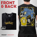 Anime Central Front & Back Pokemon Character Venasaur Pikachu Squirtle Mewtwo Gengar Unisex T-Shirt