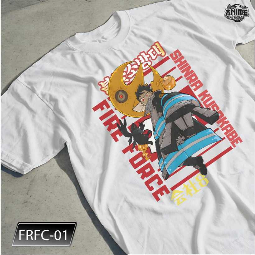 Anime Central Fire Force Character Shinra Arthur Maki Takehisa Benimaru Unisex Cotton T-Shirt