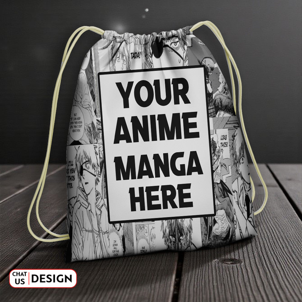 Anime Central Assorted Main Character Manga Drawstring Bag Outdoor Basketball Biking Gym Sports