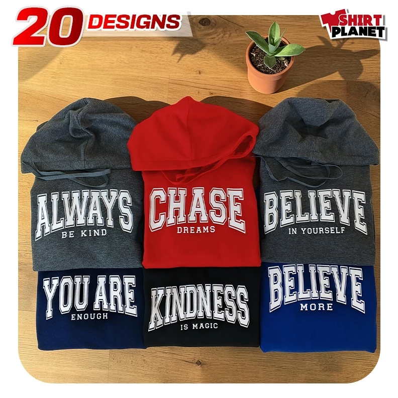 Shirt Planet Inspirational Motivational You are Enough Believe In Yourself Hoodie Jacket Unisex