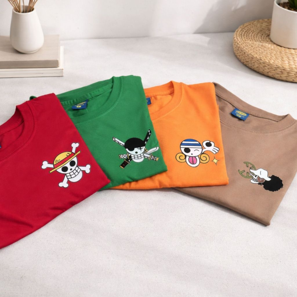 One Piece Strawhat Luffy Zoro Nami Sanji Chopper Brook Pocket Tees TShirt Cotton Unisex