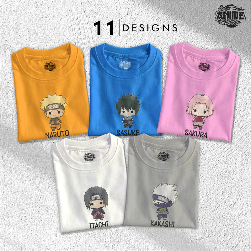 Anime Central Popular Anime Naruto Chibi Shirt Design Sasuke, Sakura, Itachi, and Hinata Collection