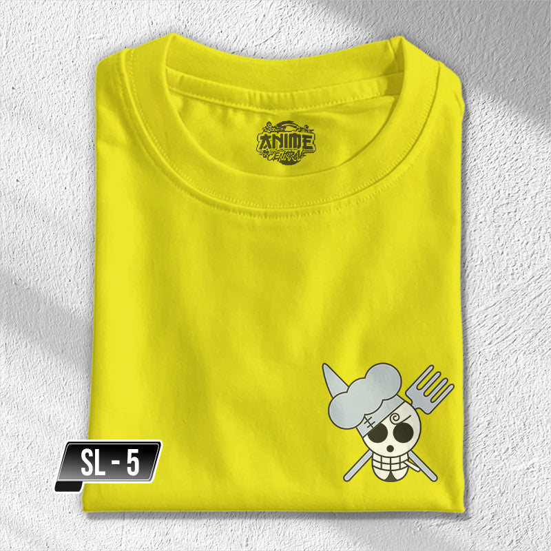 One Piece Strawhat Luffy Zoro Nami Sanji Chopper Brook Pocket Tees TShirt Cotton Unisex