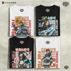 Anime Central Fire Force Character Shinra Arthur Maki Takehisa Benimaru Unisex Cotton T-Shirt