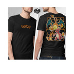 Anime Central Front & Back Pokemon Character Venasaur Pikachu Squirtle Mewtwo Gengar Unisex T-Shirt