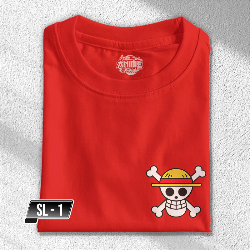 One Piece Strawhat Luffy Zoro Nami Sanji Chopper Brook Pocket Tees TShirt Cotton Unisex