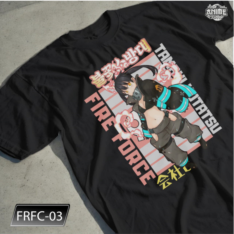 Anime Central Fire Force Character Shinra Arthur Maki Takehisa Benimaru Unisex Cotton T-Shirt