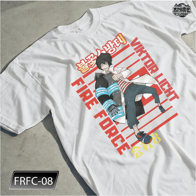 Anime Central Fire Force Character Shinra Arthur Maki Takehisa Benimaru Unisex Cotton T-Shirt