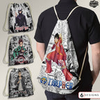 Anime Central Assorted Main Character Manga Drawstring Bag Outdoor Basketball Biking Gym Sports