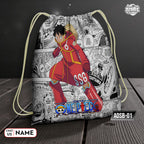 Anime Central Assorted Main Character Manga Drawstring Bag Outdoor Basketball Biking Gym Sports
