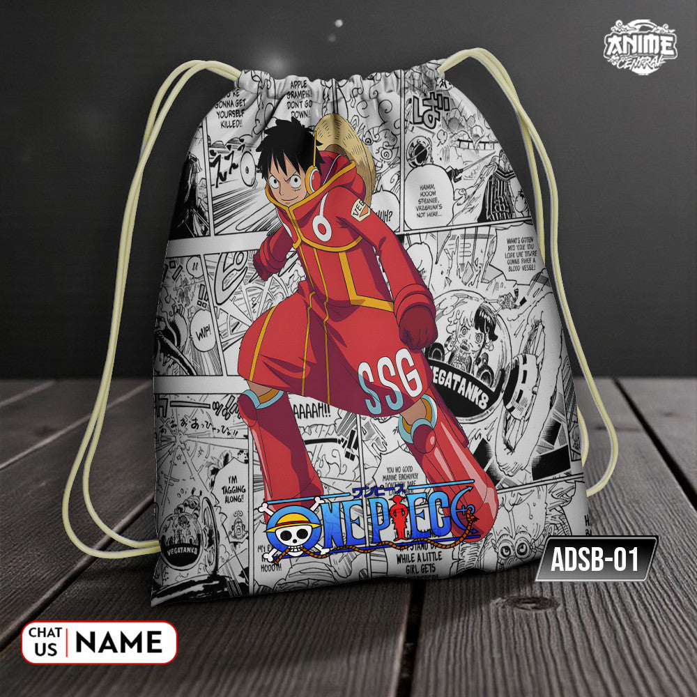 Anime Central Assorted Main Character Manga Drawstring Bag Outdoor Basketball Biking Gym Sports