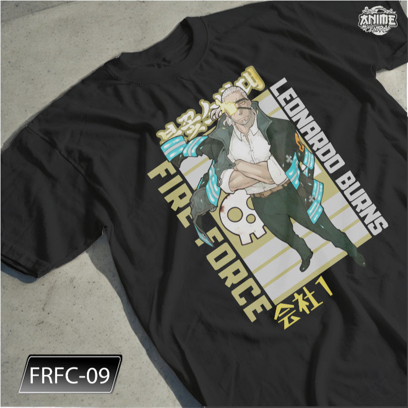 Anime Central Fire Force Character Shinra Arthur Maki Takehisa Benimaru Unisex Cotton T-Shirt