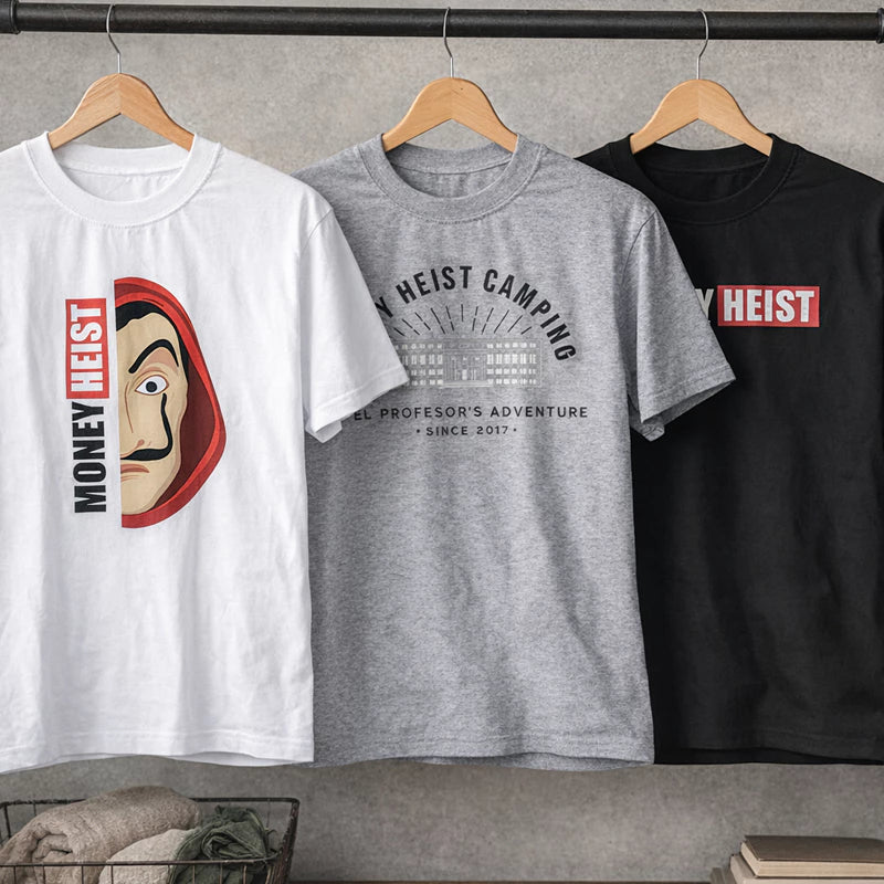 Shirt Planet Money Heist La Casa de Papel Bella Ciao Mask Netflix Unisex Cotton T-Shirt