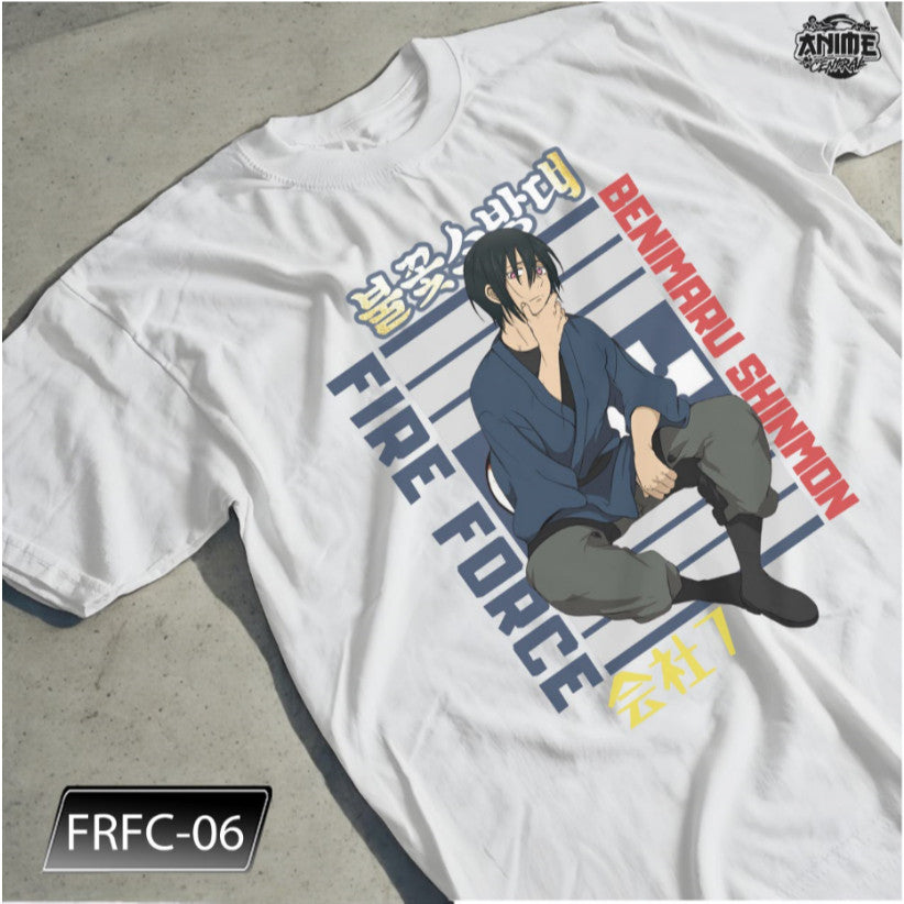 Anime Central Fire Force Character Shinra Arthur Maki Takehisa Benimaru Unisex Cotton T-Shirt