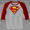 Raglan 3/4 Roundneck Shirt (Gray Body) Thumbnail