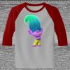 Raglan 3/4 Roundneck Shirt (Gray Body) Thumbnail
