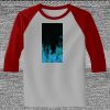 Raglan 3/4 Roundneck Shirt (Gray Body) Thumbnail