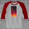 Raglan 3/4 Roundneck Shirt (Gray Body) Thumbnail