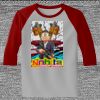 Raglan 3/4 Roundneck Shirt (Gray Body) Thumbnail