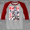 Raglan 3/4 Roundneck Shirt (Gray Body) Thumbnail