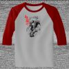 Raglan 3/4 Roundneck Shirt (Gray Body) Thumbnail