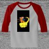 Raglan 3/4 Roundneck Shirt (Gray Body) Thumbnail