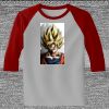 Raglan 3/4 Roundneck Shirt (Gray Body) Thumbnail