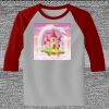 Raglan 3/4 Roundneck Shirt (Gray Body) Thumbnail