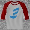 Raglan 3/4 Roundneck Shirt (Gray Body) Thumbnail