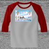 Raglan 3/4 Roundneck Shirt (Gray Body) Thumbnail