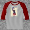 Raglan 3/4 Roundneck Shirt (Gray Body) Thumbnail