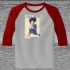 Raglan 3/4 Roundneck Shirt (Gray Body) Thumbnail
