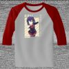 Raglan 3/4 Roundneck Shirt (Gray Body) Thumbnail
