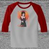 Raglan 3/4 Roundneck Shirt (Gray Body) Thumbnail